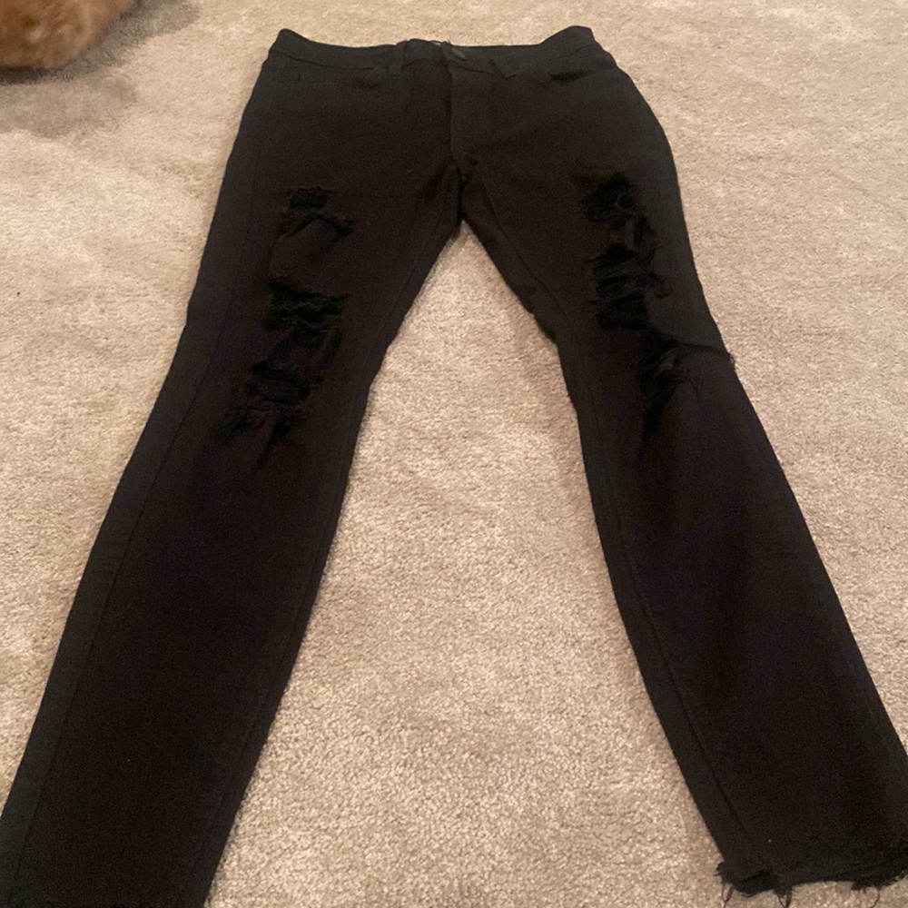 Just black size 27 BLack ripped jeans - Picture 7 of 8